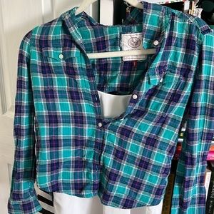 Plaid flannel button up